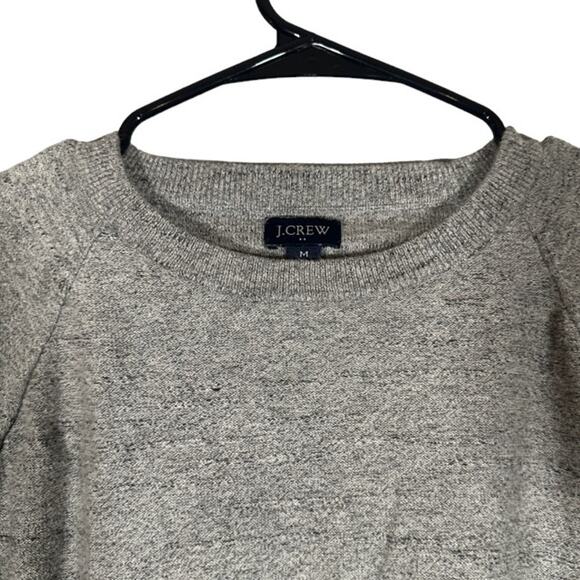 J. Crew Gray Long Sleeve Cotton Crew Neck Pullover Sweatshirt Women Sz M - Picture 3 of 7